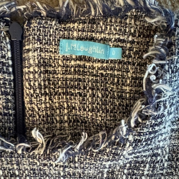 J. McLaughlin Blue Tweed Midi Dress - Picture 4 of 5